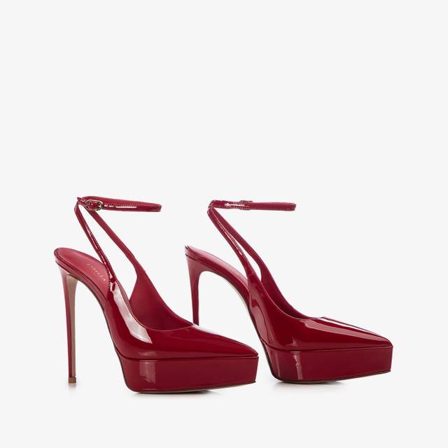 Le Silla Slingback con plateau vernice rossa Convenienza
