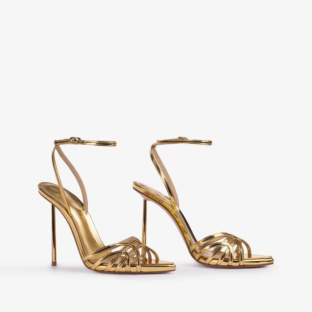 Le Silla Sandalo metallizzato oro pepita Economico