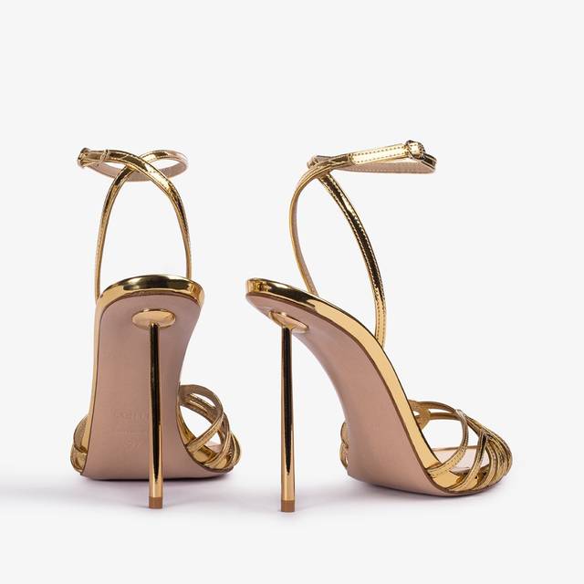 Le Silla Sandalo metallizzato oro pepita Economico