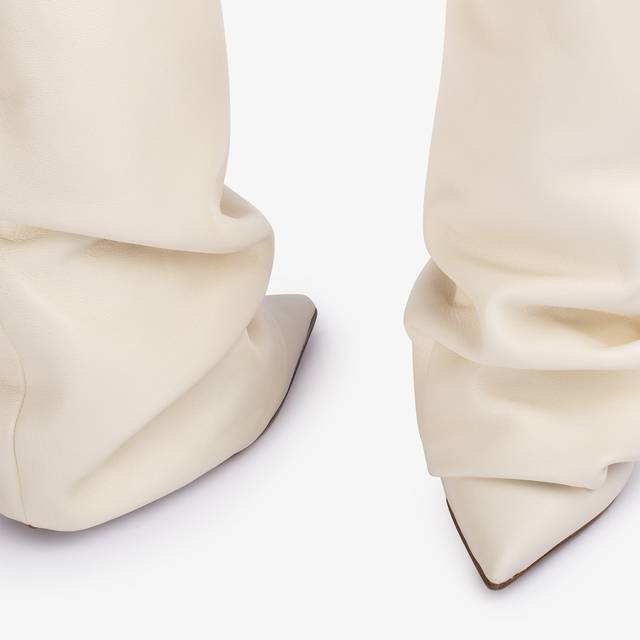 Le Silla Stivale con risvolto nappa bianco milk Outlet