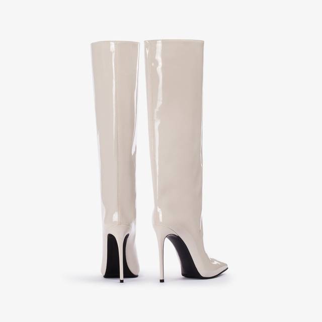 Le Silla Stivale al ginocchio vinile bianco milk In Vendita