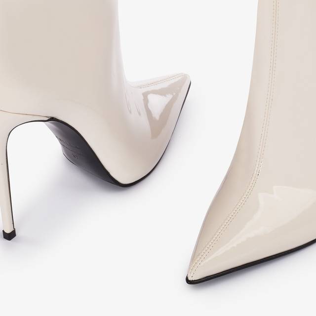 Le Silla Stivale al ginocchio vinile bianco milk In Vendita