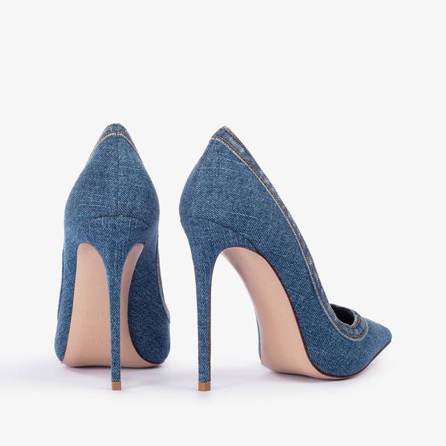 Le Silla Décolleté denim blu Saldi Di Fabbrica