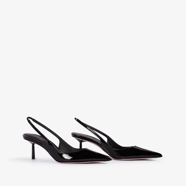 Le Silla Slingback vernice nera Nuova