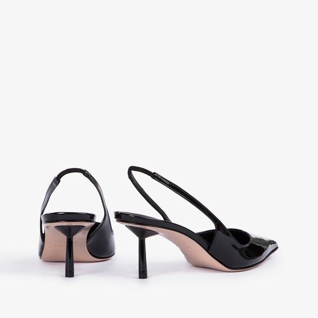 Le Silla Slingback vernice nera Nuova