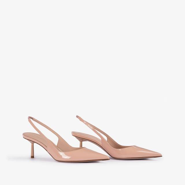 Le Silla Slingback vernice nude skin Moda
