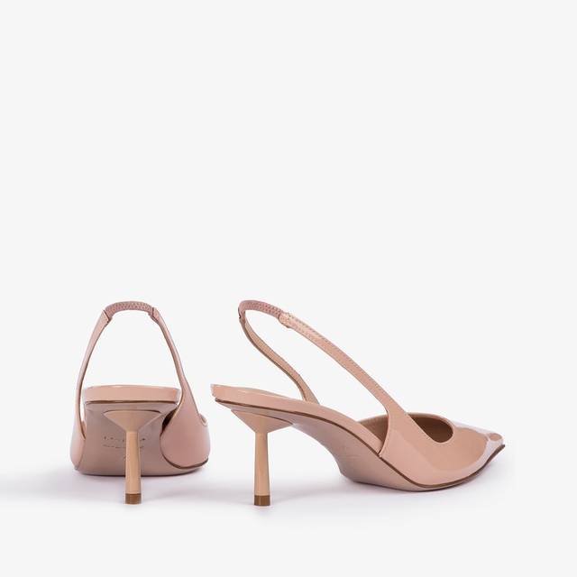 Le Silla Slingback vernice nude skin Moda