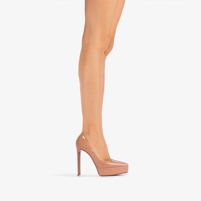 Le Silla Décolleté con plateau vernice nude phard Italy