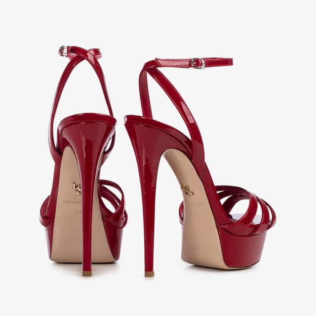 Le Silla Sandalo vernice rosso Qualità