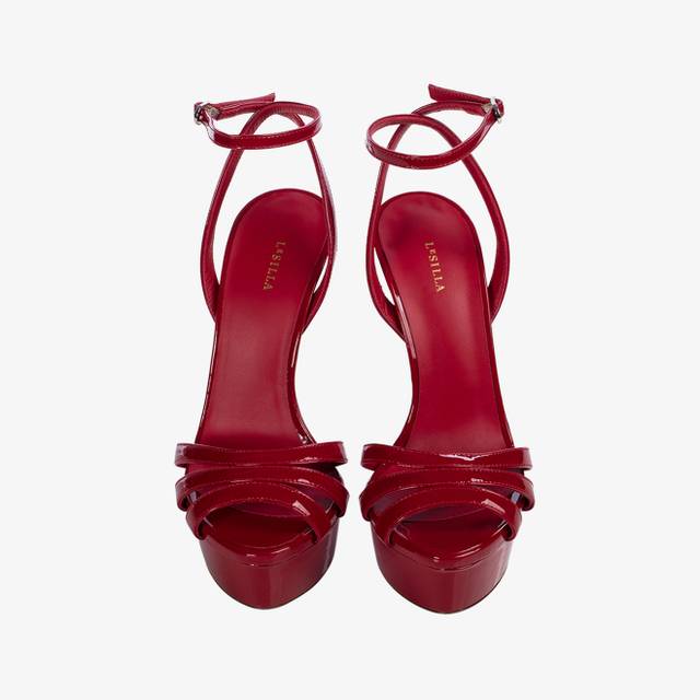 Le Silla Sandalo vernice rosso Qualità