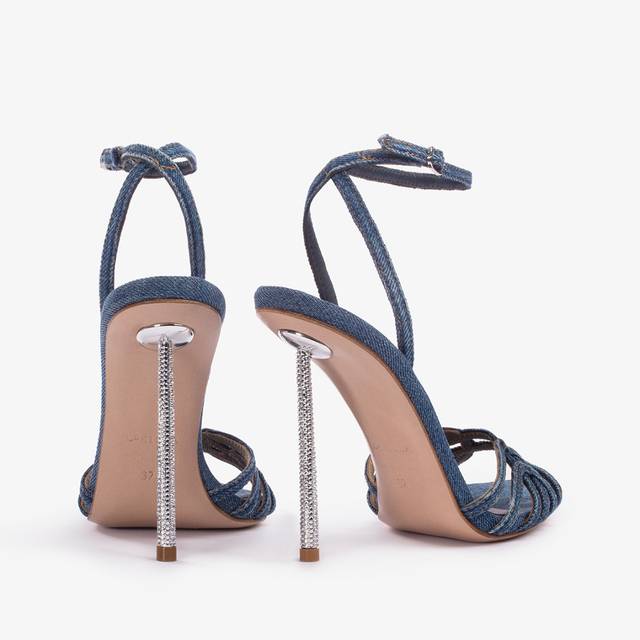 Le Silla Sandalo denim blu Consegna Veloce