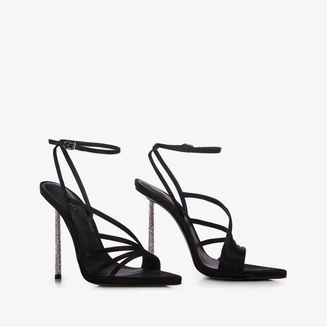 Le Silla Sandalo raso nero Shopping Online