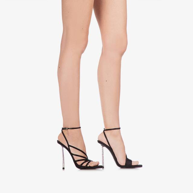 Le Silla Sandalo raso nero Shopping Online