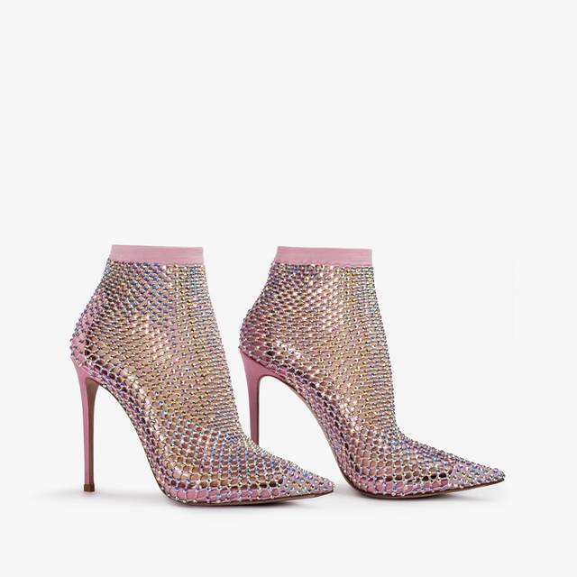 Le Silla Stivaletto calza rosa dea e Cristalli Online