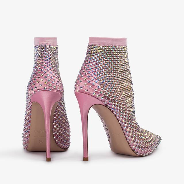 Le Silla Stivaletto calza rosa dea e Cristalli Online