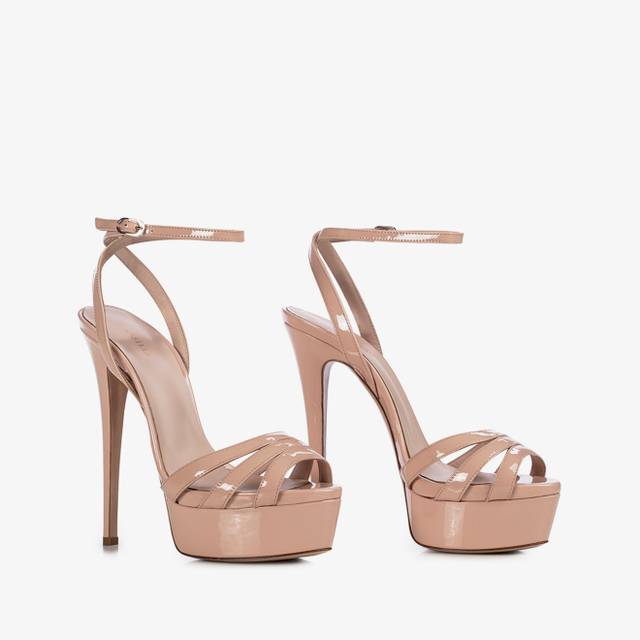 Le Silla Sandalo vernice nude skin Vendita Calda