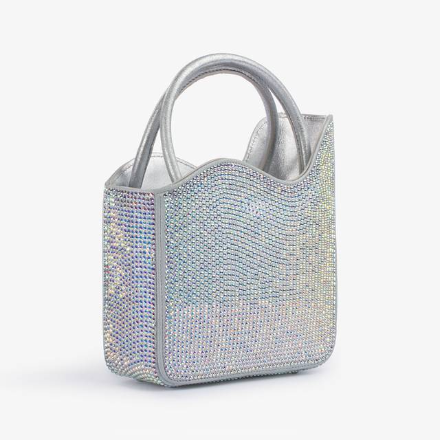 Le Silla Small bag cristalli argento Italia