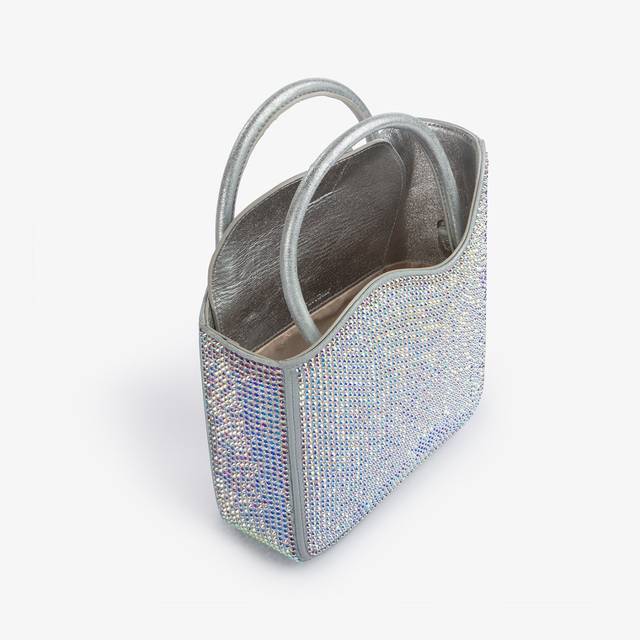 Le Silla Small bag cristalli argento Italia