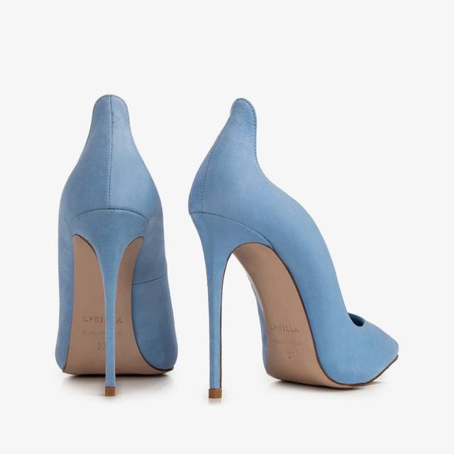 Le Silla Décolleté camoscio azzurra ortensia Vendita