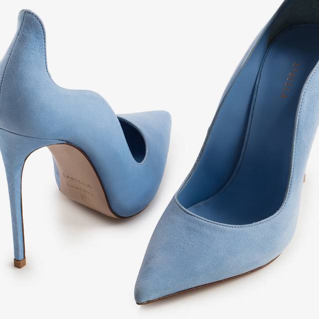 Le Silla Décolleté camoscio azzurra ortensia Vendita