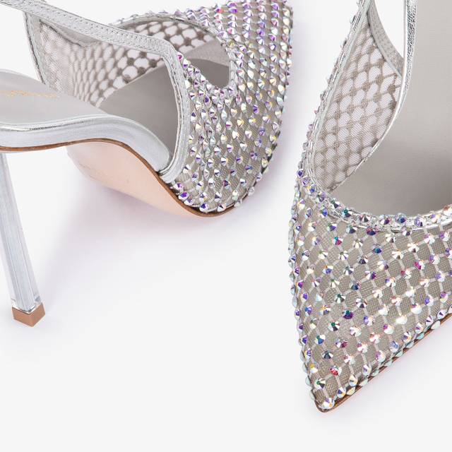 Le Silla Slingback gioiello rete argento eclissi Saldi