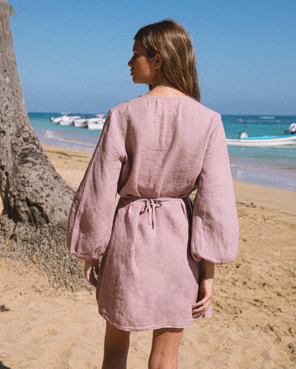 ﻿Manebí Linen Caracas Dress - Iris Affare Del Giorno