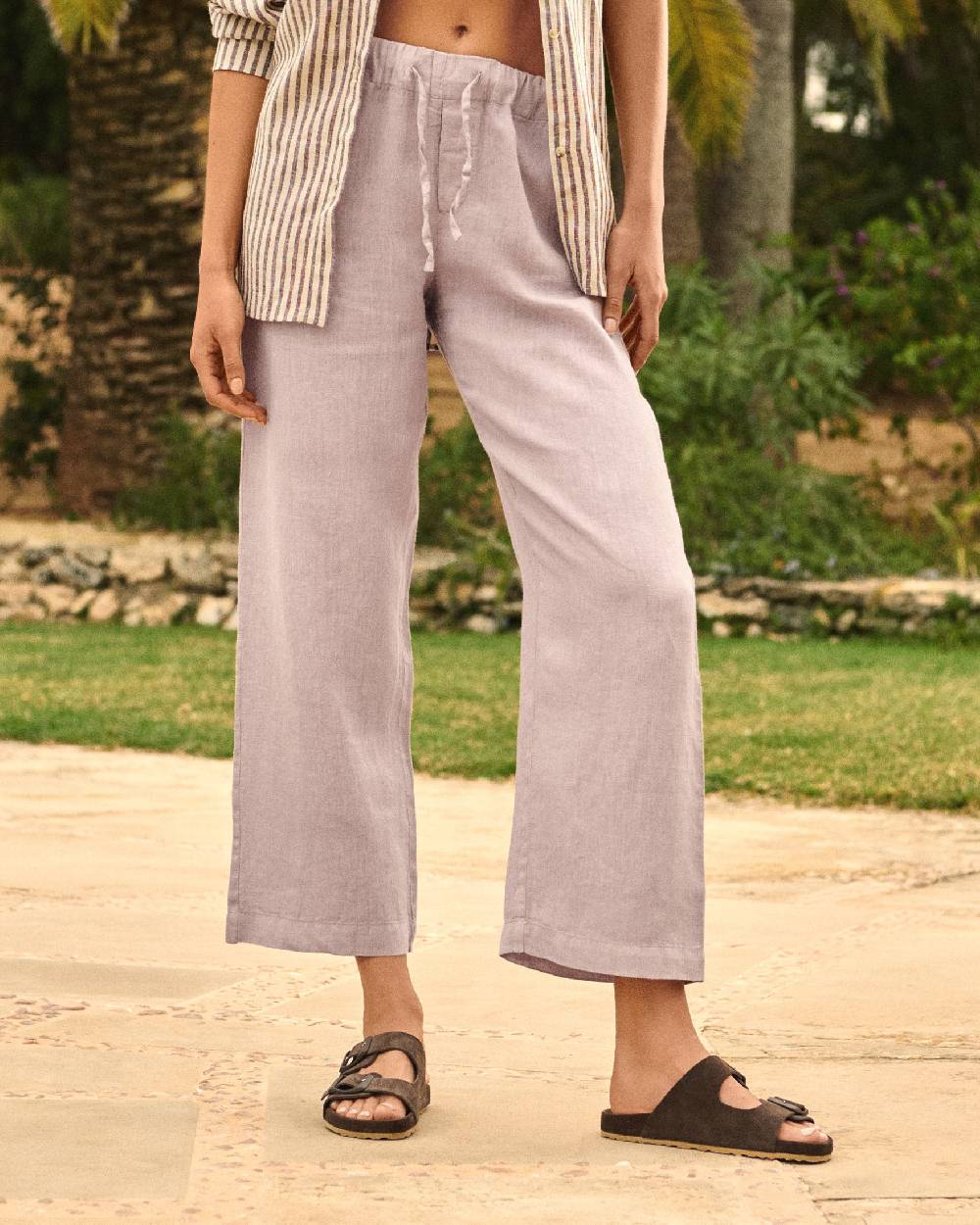 Manebí Linen Belem Trousers - Iris Convenienza