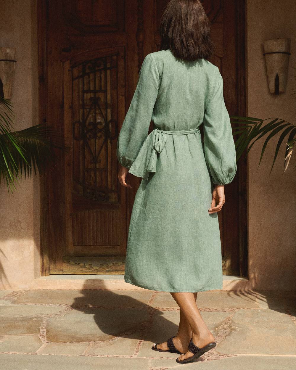Manebí Linen Galapagos Dress - Mineral Green I Più Venduti