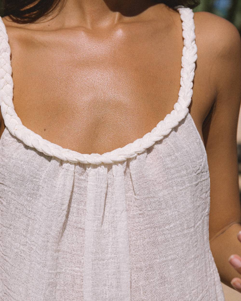 Manebí Linen Gauze Maracaibo Dress - White Nuova