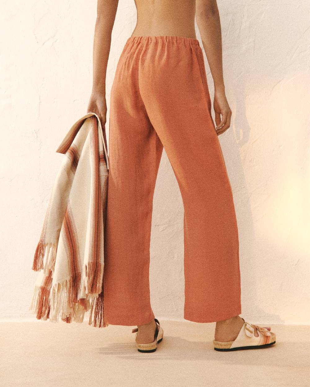 Manebí Linen Gauze Girona Trousers - Sunbaked Italia