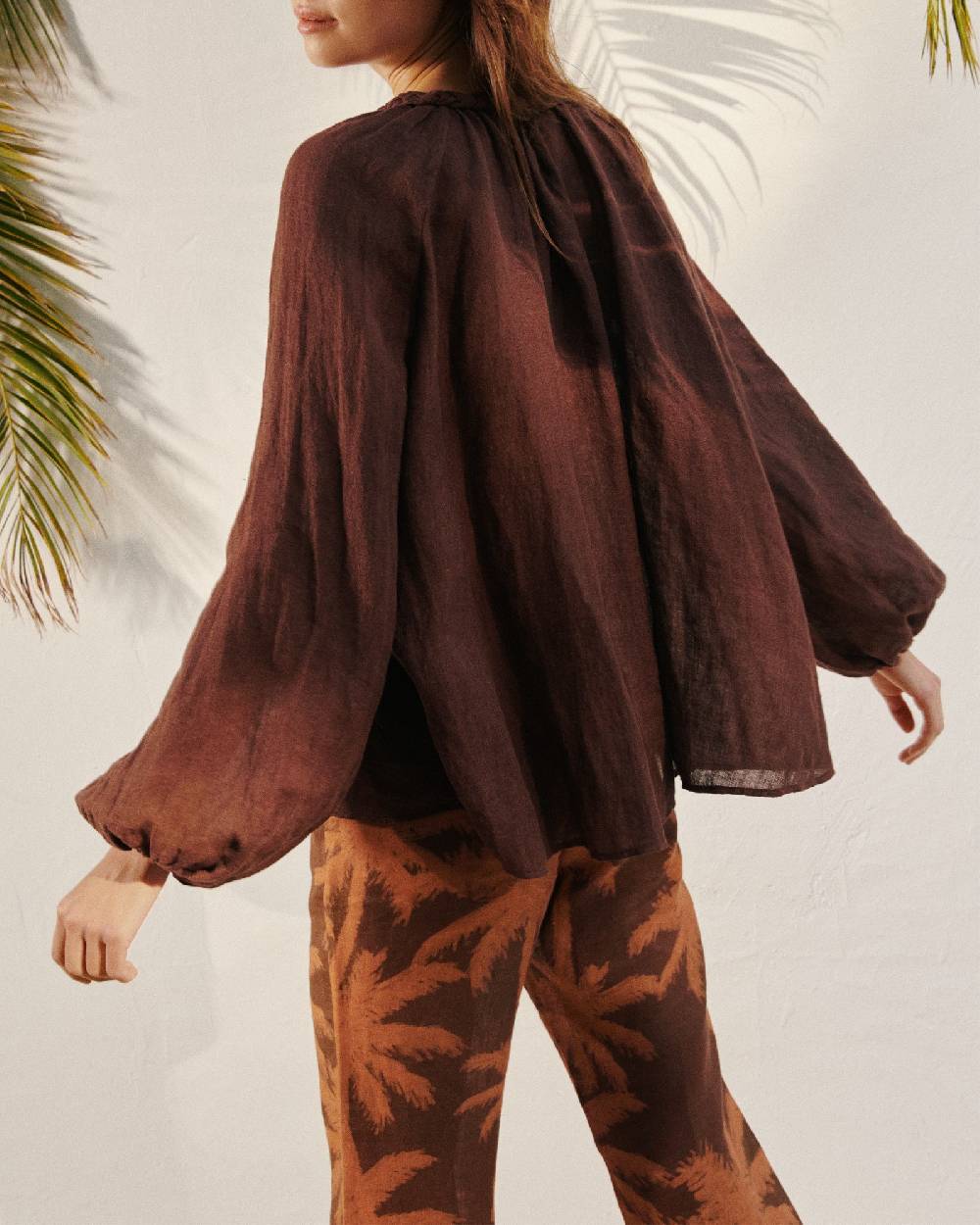 Manebí Linen Gauze Mykonos Shirt - Cocoa Pezzi Unici
