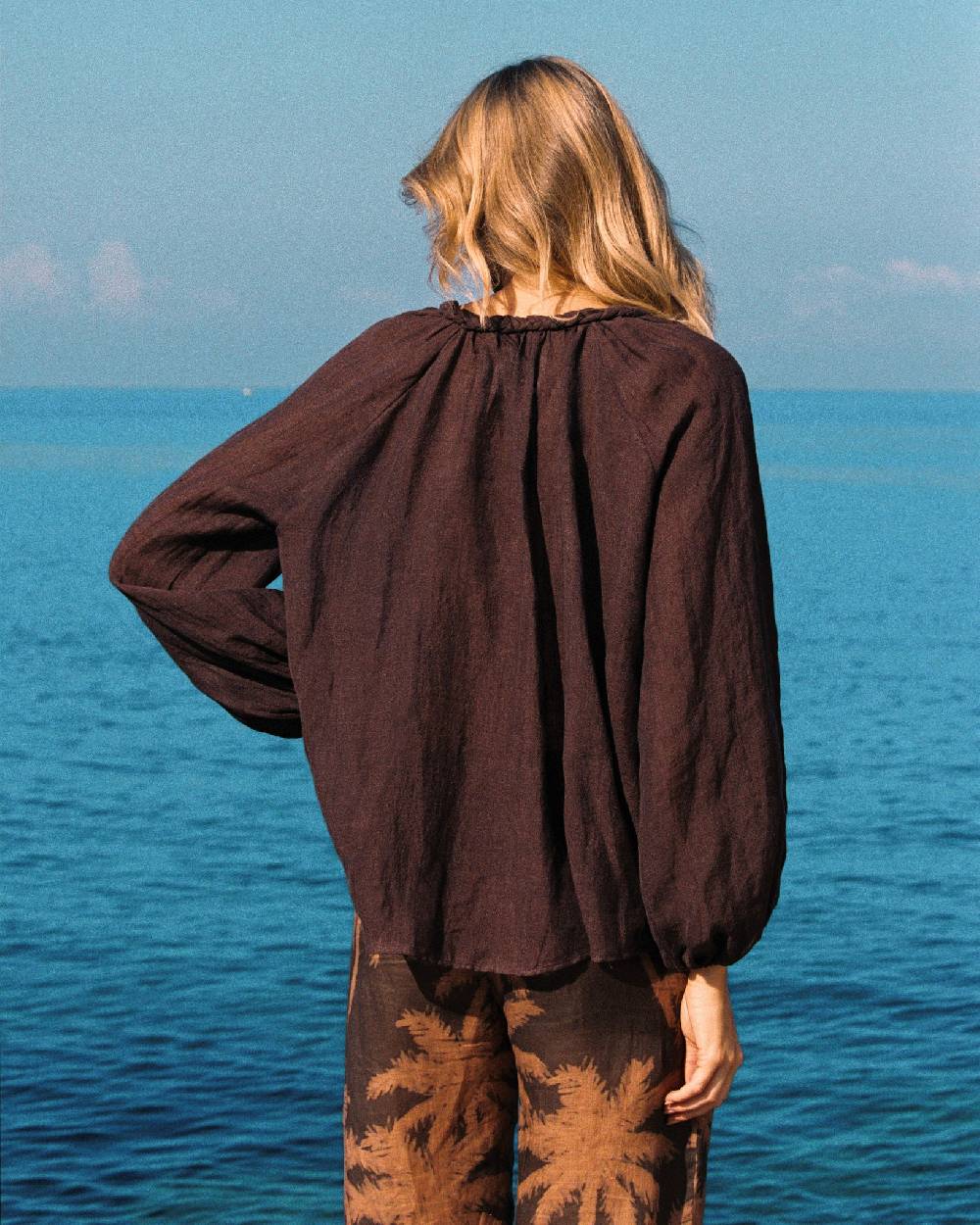 Manebí Linen Gauze Mykonos Shirt - Cocoa Pezzi Unici