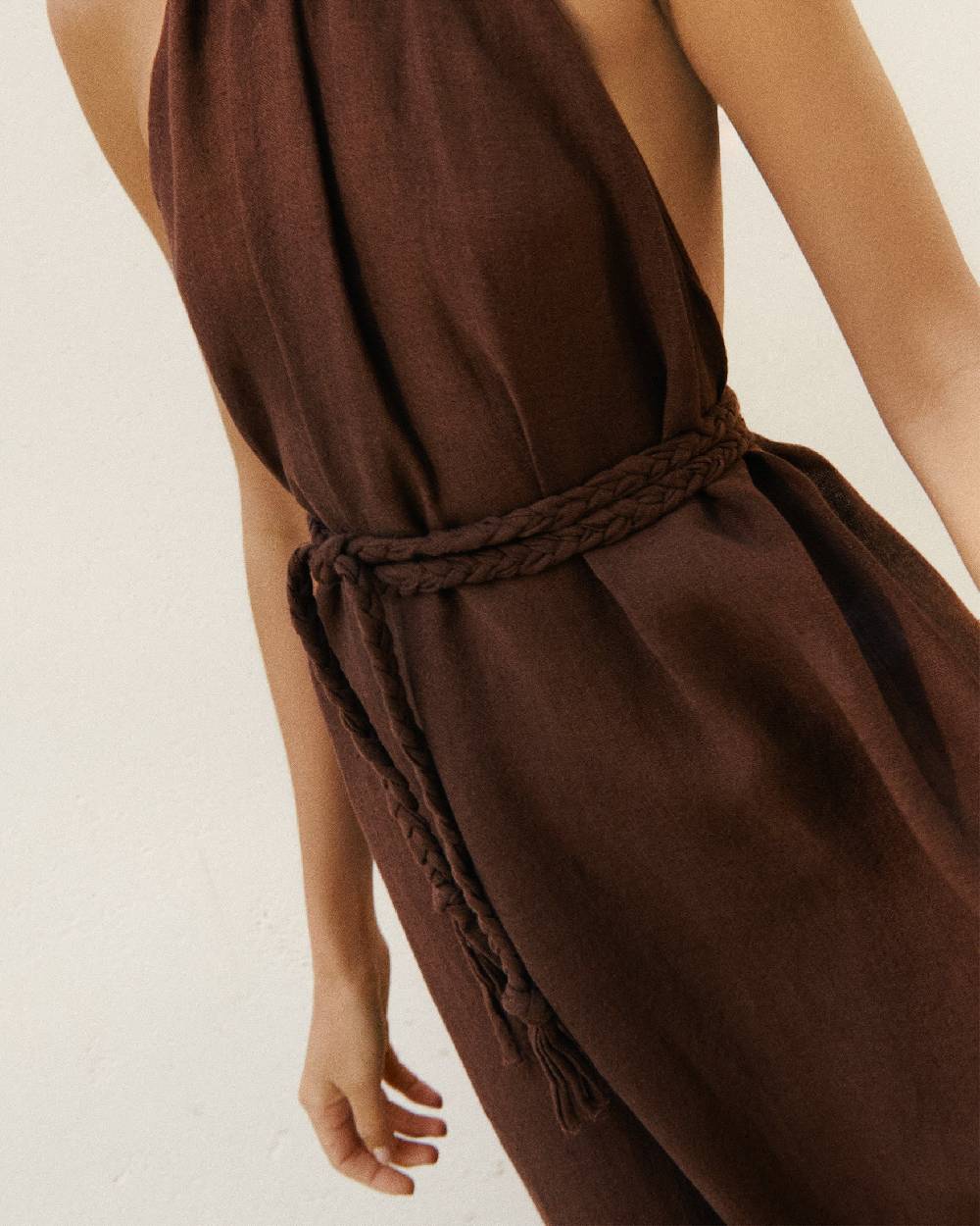 Manebí Linen Gauze Tulum Dress - Cocoa Soddisfazione Garantita