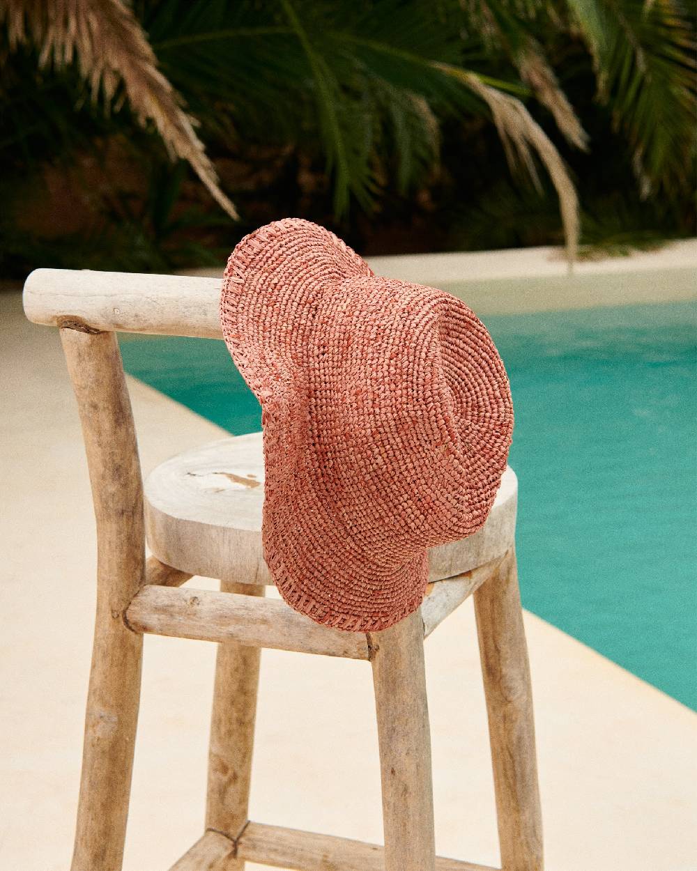 Manebí Raffia Panama Hat - Rust Offerta
