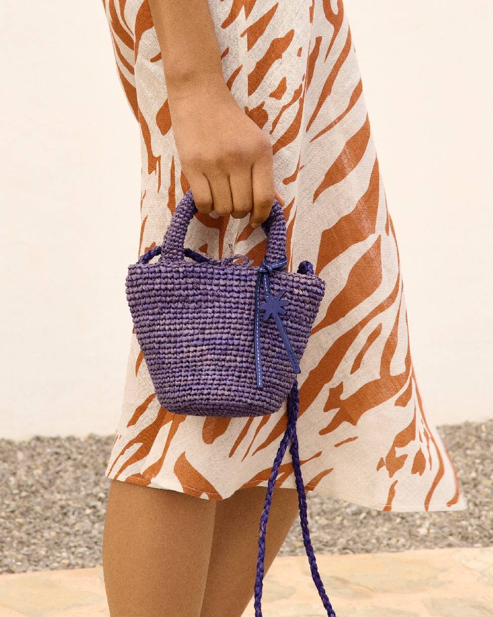 Manebí Raffia Summer Bag Mini - Summer Purple I Più Venduti