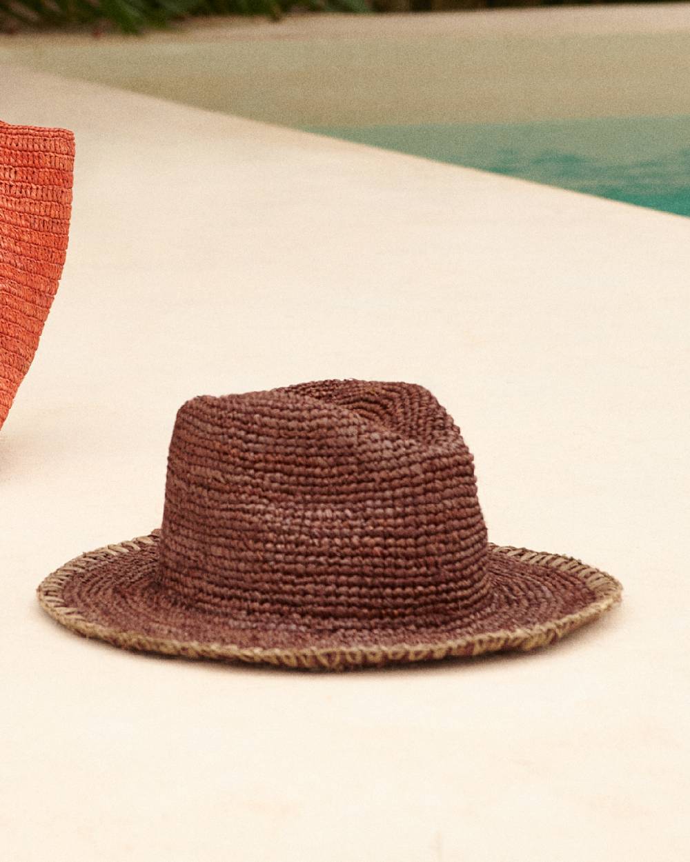 Manebí Raffia Panama Hat - Chocolate In Saldo