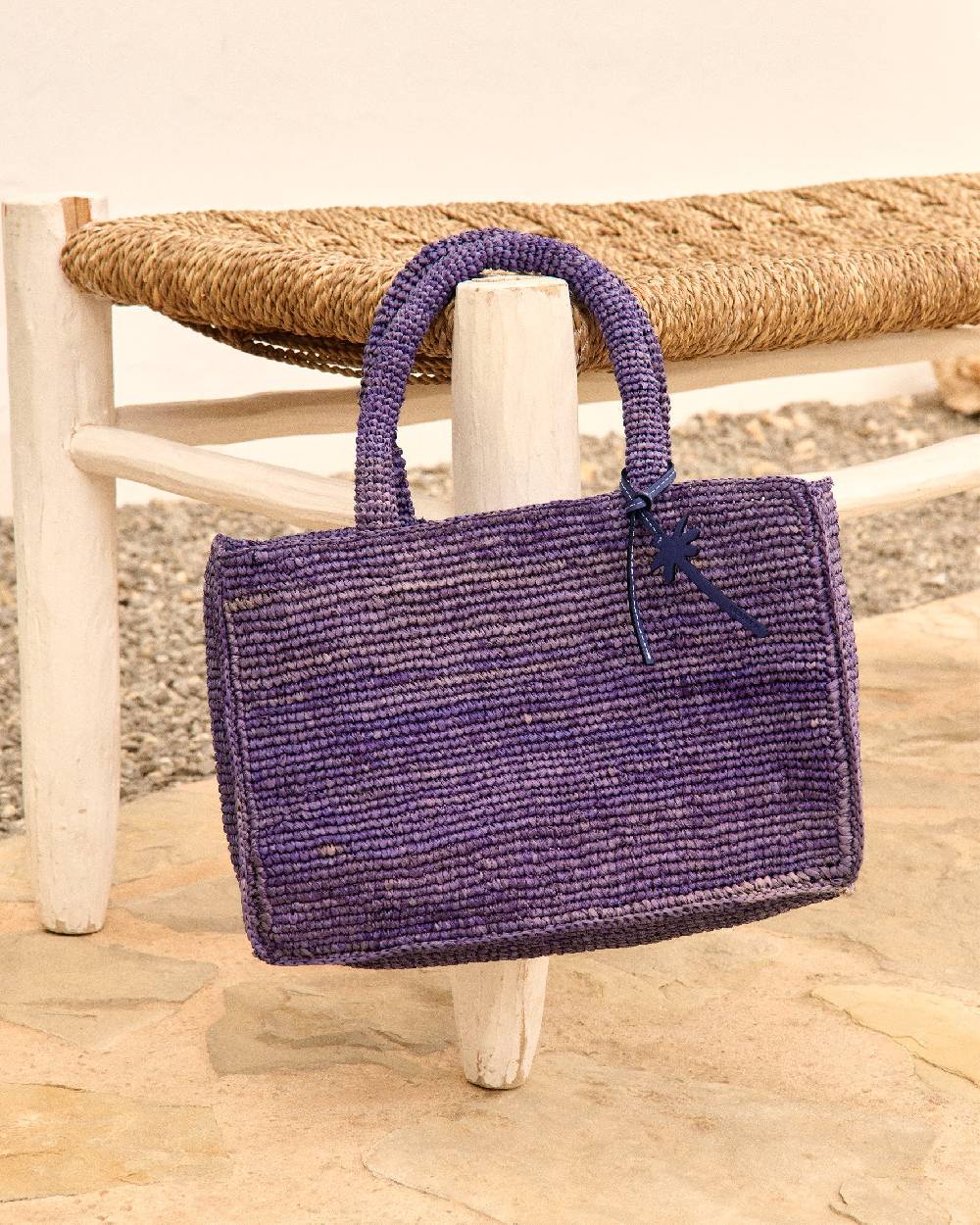 Manebí Raffia Sunset Bag Small - Summer Purple 2025