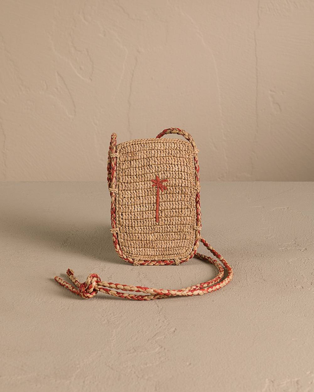 Manebí Raffia Phone Case - Tan \u0026 Rust 2025