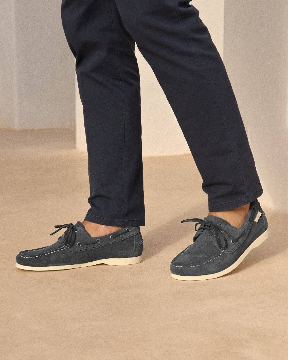 Manebí Suede Boat-Shoes - Hamptons Patriot Blue Sconto
