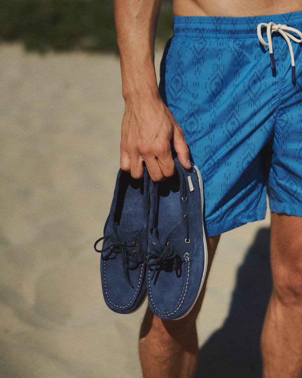 Manebí Suede Boat-Shoes - Hamptons Patriot Blue Sconto
