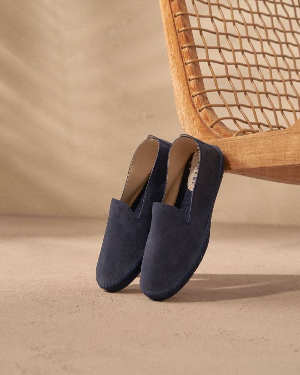 Manebí Espadrillas flat in pelle scamosciata - Hamptons -Patriot Blu ton sur ton Online