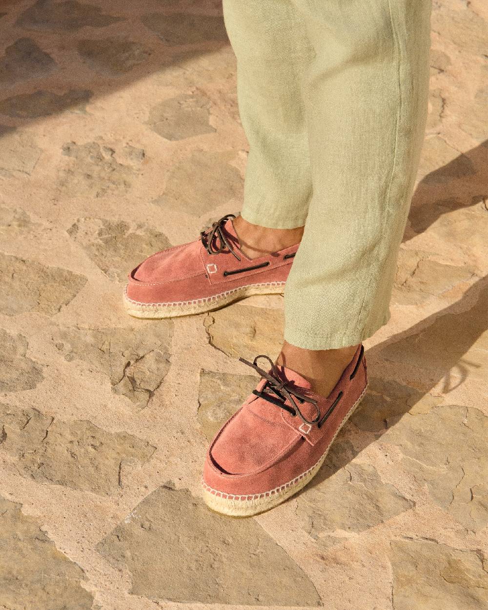 Manebí Suede Boat-Shoes Espadrilles - Hamptons Terracotta Saldi