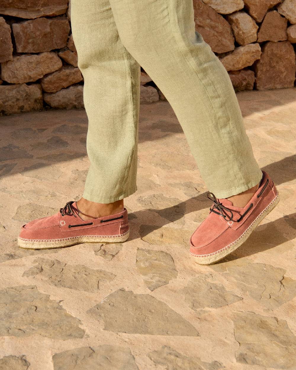 Manebí Suede Boat-Shoes Espadrilles - Hamptons Terracotta Saldi