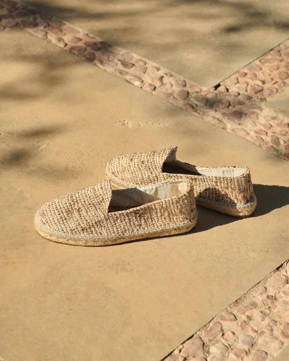 Manebí Raw Woven Silk \u0026 Cotton Espadrilles - Yucatán Natural Vendita Economica