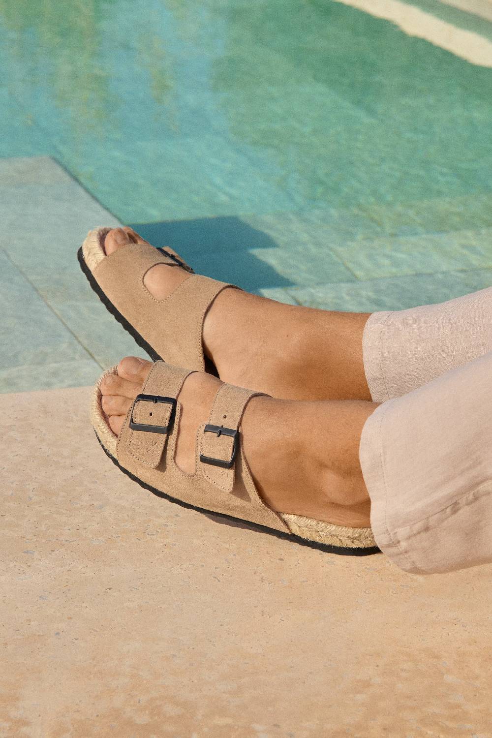 Manebí Suede Nordic Sandals - Hamptons Vintage Taupe In Saldo