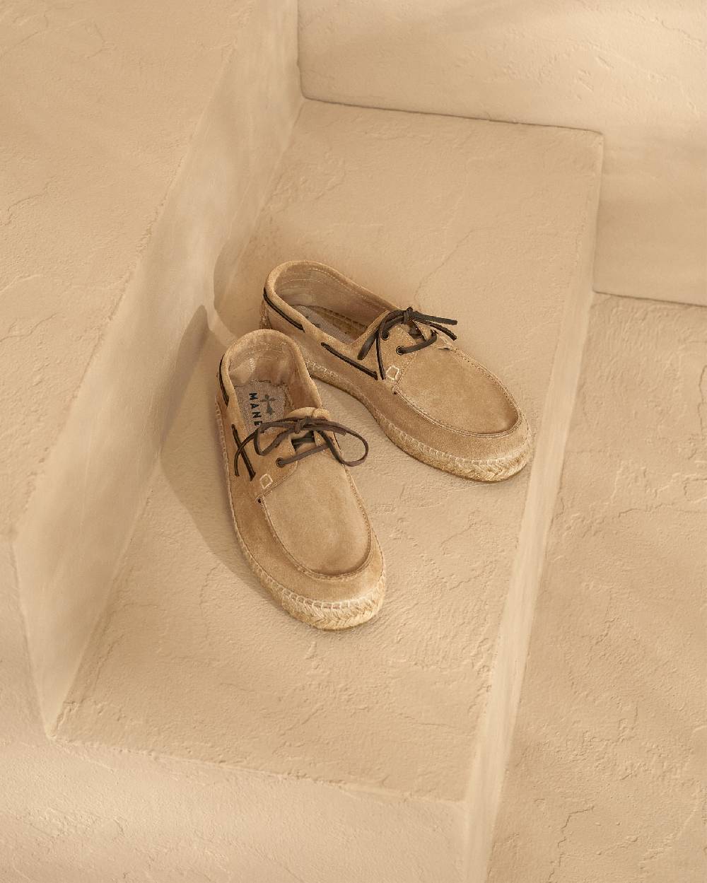 Manebí Scarpe da barca - Hamptons - Washed Beige Italia