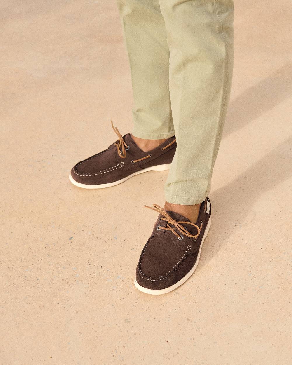 Manebí Suede Boat-Shoes - Hamptons Moka Vendita
