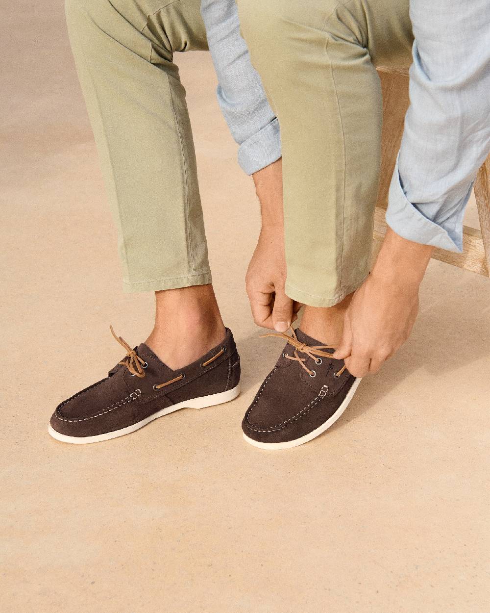 Manebí Suede Boat-Shoes - Hamptons Moka Vendita