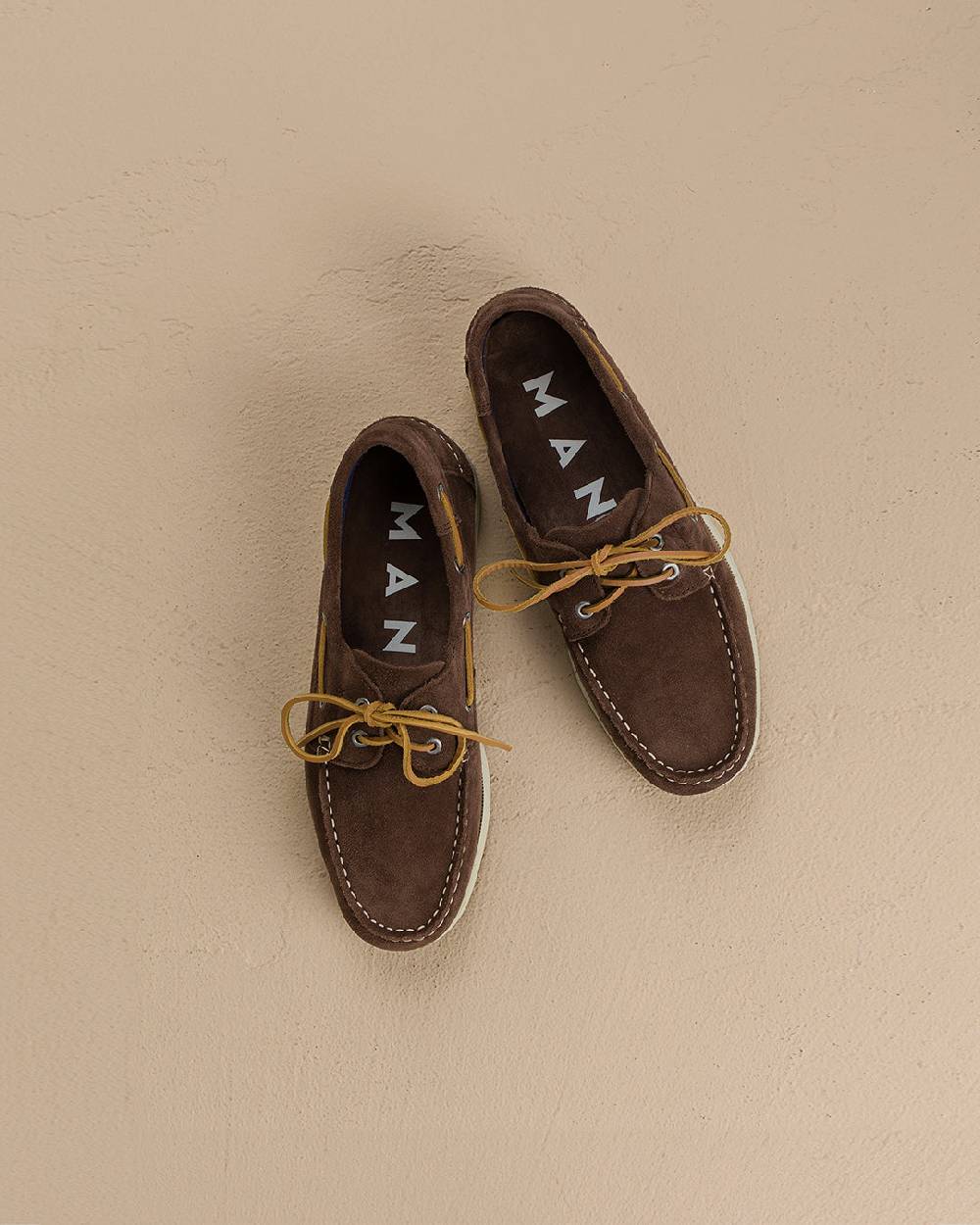 Manebí Suede Boat-Shoes - Hamptons Moka Vendita
