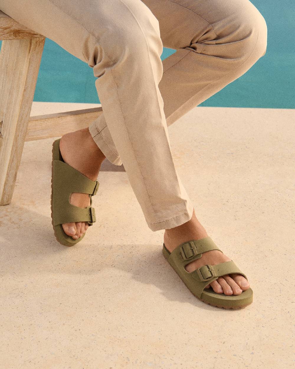 Manebí Eva Swim Sandals - Honolulu Kaki Green Soddisfazione Garantita